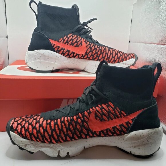 Nike Air Footscape Magista Mens Size 7.5 Flyknit Red Black Shoes 816560-002 - Picture 1 of 7